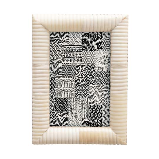 Hello Honey® Natural Hand-Carved Bone 4" x 6" Photo Frame